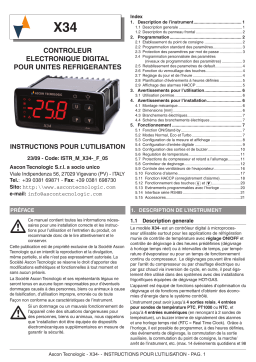 Manuel du propriétaire Ascon tecnologic X34 - Télécharger PDF