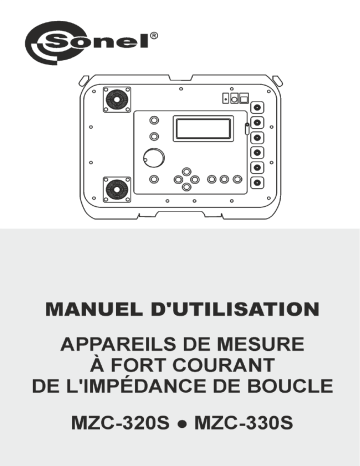 Manuel d'utilisation Sonel MZC-320S - Appareil de mesure d'impédance de boucle | Fixfr