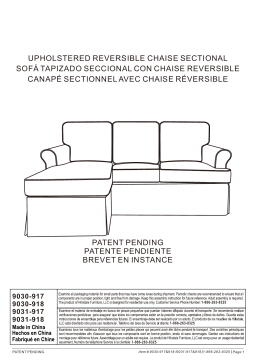 Manuel du propriétaire du canapé sectionnel Faywood Upholstered Chaise Sectional