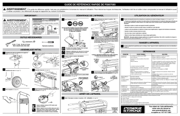 Manuel d'utilisation PowerStroke PS907000 -  Référence rapide | Fixfr