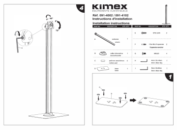 Manuel utilisateur Kimex 091-4002 - Instructions d'installation | Fixfr