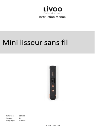Manuel d'utilisation Livoo DOS180 - Lisseur sans fil | Fixfr