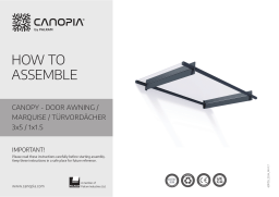 Canopia 3×5 / 1×1.5 Auvent de Porte 1500 Manuel