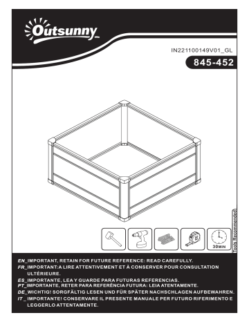 Outsunny 845-452 Manuel utilisateur | Fixfr