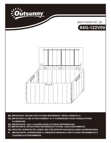 Manuel d'utilisation Outsunny 84G-122V00BK | Fixfr