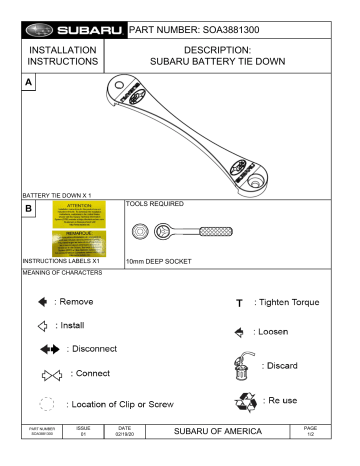 Manuel d'utilisation Subaru 82182AA040 - Télécharger PDF | Fixfr