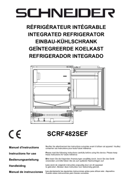 Schneider SCRF482SEF INTEGRATED REFRIGERATOR Mode d'emploi