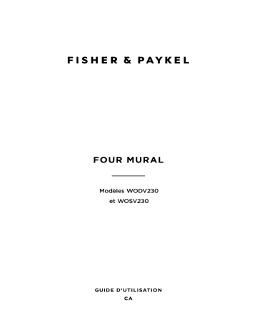 Fisher & Paykel WOSV230-N Manuel de l'utilisateur - Guide d'instructions | Fixfr