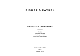 Fisher & Paykel OS24NDB1 Combination Steam Oven Mode d'emploi