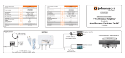 Manuel utilisateur Johansson 9672L2 - Amplificateur TV-SAT