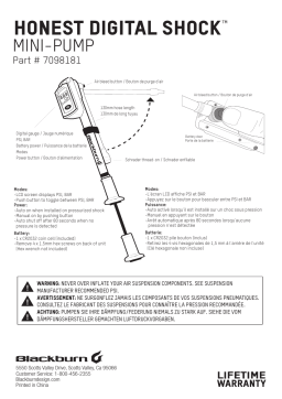 Manuel utilisateur Blackburn 7098181 - Mini-pompe numérique