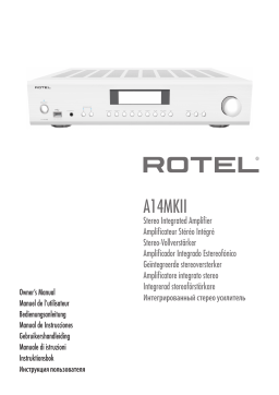 Manuel d'utilisation Rotel A14MKII - Télécharger PDF