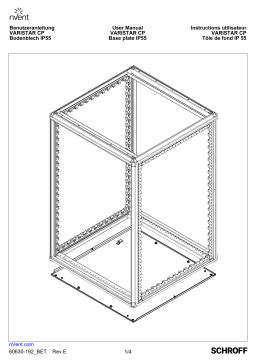 nVent 60630 Manuel utilisateur - Plaque de base IP55