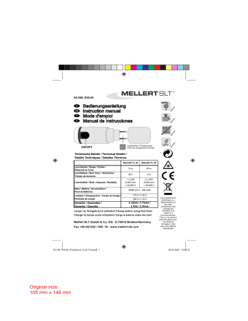 Manuel d'utilisation Mellert TL25 - Téléchargement PDF | Fixfr