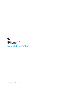 Manuel Apple iPhone 14 - Guide de réparation & Instructions
