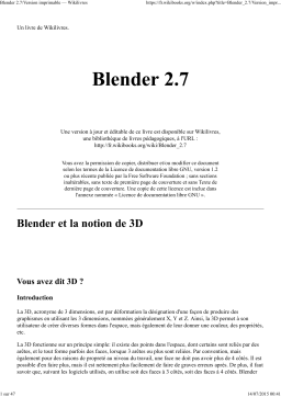 Manuel utilisateur BLENDER Version 2.7