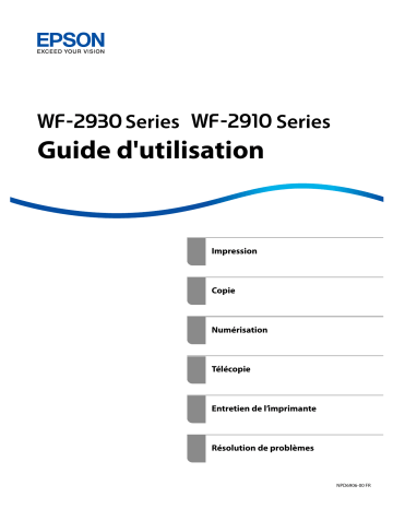 Manuel d'utilisation Epson WF-2910 - Guide complet | Fixfr