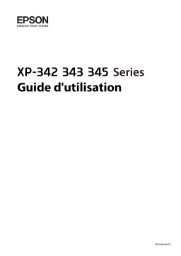 Manuel utilisateur Epson XP-342 - Guide d'utilisation et instructions