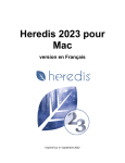 Heredis 2023 Macintosh Manuel utilisateur