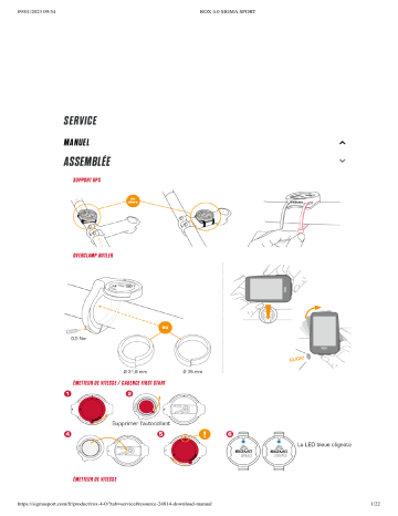 SIGMA SPORT Rox 4.0 Manuel utilisateur | Fixfr