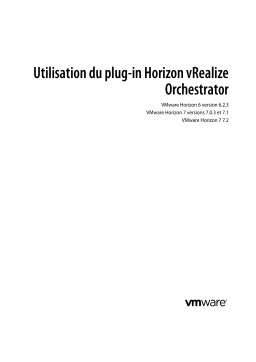 Manuel VMware Horizon 7.2 - Guide d'utilisation