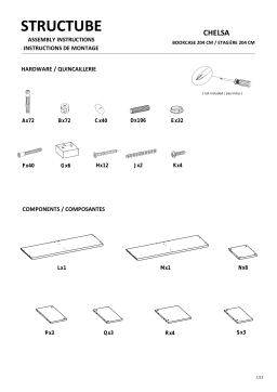 Manuel d'utilisation STRUCTUBE CHELSA - Étagère 204 cm
