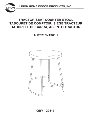 Linon Tractor Seat Counter Stool Manuel utilisateur | Fixfr