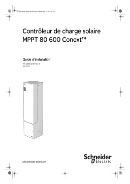 Schneider Electric Conext MPPT 80 600 : Guide d'installation