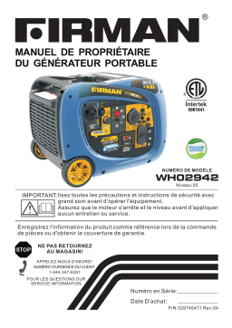 Manuel d'utilisation Firman WH02942F - Télécharger PDF