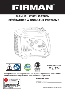 Manuel Firman W01682F - Génératrice à onduleur portable