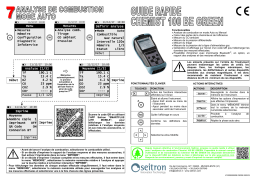 Manuel utilisateur Seitron Chemist 100 Be Green