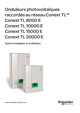 Schneider Electric Conext TL Mode d'emploi