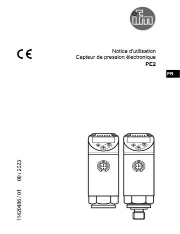 Manuel IFM PE2096 - Capteur de pression électronique | Fixfr