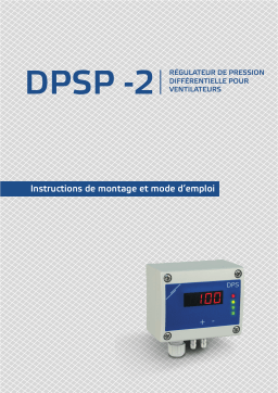 Manuel Utilisateur DPSPG-2K0 -2 Contrôle de Pression Différentielle Sentera Controls