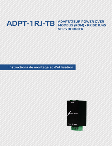 Sentera Controls ADPT-1RJ-TB Manuel utilisateur | Fixfr