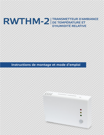 Manuel Utilisateur Sentera Controls RWTHM-2 - Température, Humidité et Lumière | Fixfr