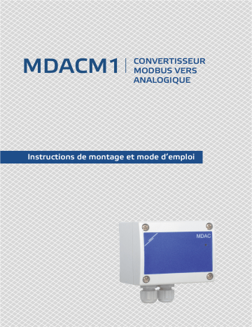 Sentera Controls MDACM1 Manuel utilisateur - Convertisseur Modbus vers analogique | Fixfr