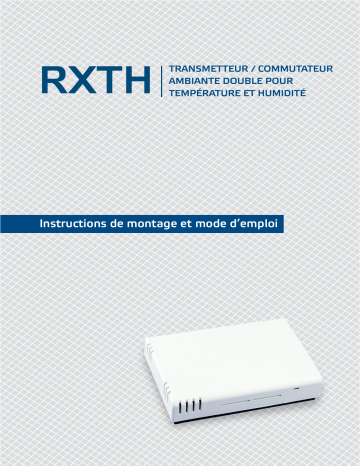 Sentera Controls RXTHG Manuel utilisateur - Transmetteur/Commutateur Double Température & Humidité | Fixfr