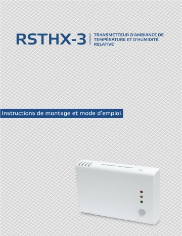 Sentera Controls RSTHF-3 Manuel utilisateur | Fixfr