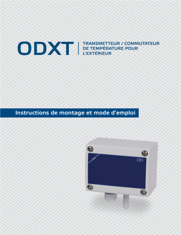 Sentera Controls ODXTG Manuel utilisateur | Fixfr