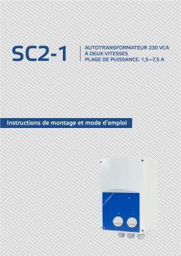 Sentera Controls SC2-1-75L25 Manuel utilisateur - Autotransformateur 2 Vitesses