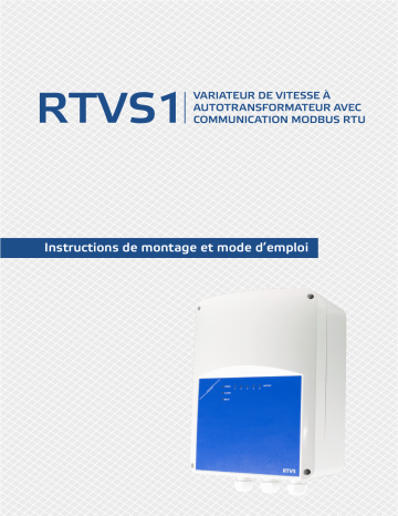 Manuel d'utilisation Sentera Controls RTVS1-75L22 - Contrôle de vitesse du moteur | Fixfr