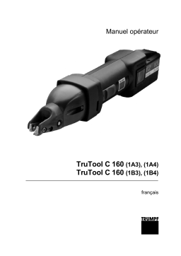 Trumpf TruTool C 160 (1B3)(1B4) Manuel utilisateur
