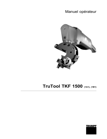 TruTool TKF 1500 (1B1) Manuel utilisateur | Fixfr