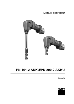 Manuel utilisateur Trumpf PN 161-2 AKKU - Téléchargez le PDF