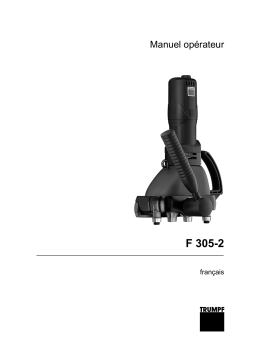 Trumpf F 305-2 Manuel Utilisateur