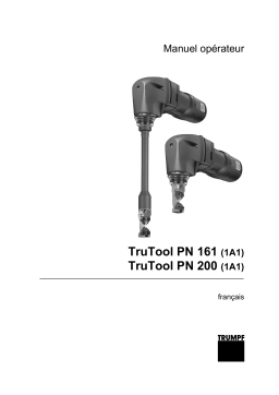 Trumpf TruTool PN 161 (1A1) Manuel utilisateur
