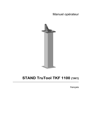 Manuel utilisateur - STAND TKF 1100 / 1101 (1A1) | Fixfr