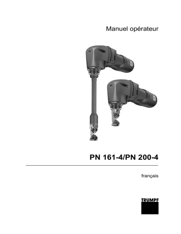 Trumpf PN 161-4 Manuel utilisateur | Fixfr