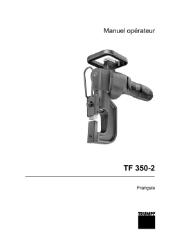 Manuel de l'utilisateur Trumpf TF 350-2